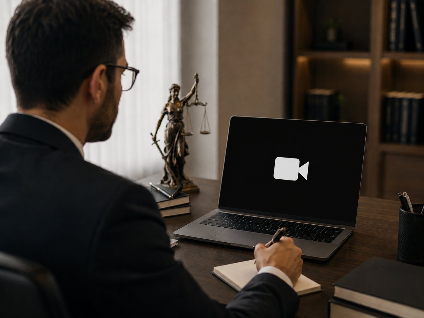Gravação de vídeo explicando o andamento do processo