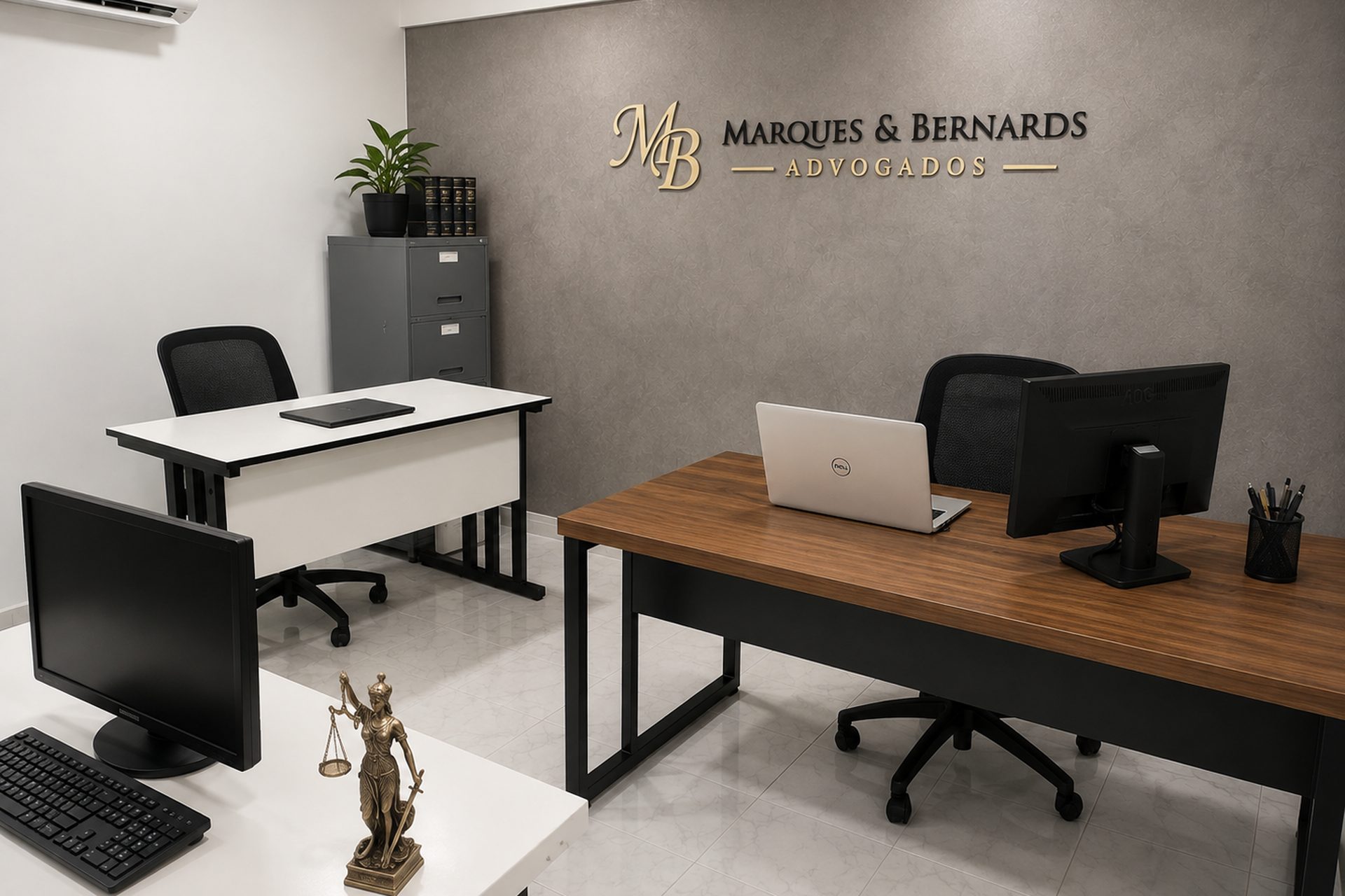 Interior do escritório Marques e Bernards na Av. Presidente Vargas, Centro do Rio de Janeiro